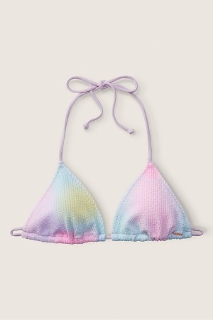 Sky Blur Blue Victoria's Secret Crinkle Bikini Top | GJC-148267