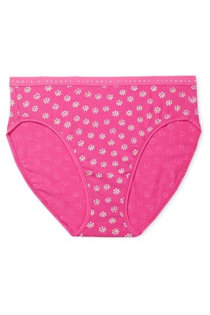 Summer Pink Ditsy Daisy Victoria's Secret Stretch Cotton Stretch Cotton High Leg Brief Knickers | EFR-659843