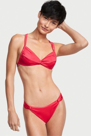 Sunset Ombre Red Victoria's Secret Twist Brazilian Bikini Bottom | KEG-978531