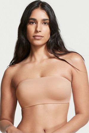 Sweet Nougat Nude Victoria's Secret Love Cloud Smooth Lightly Lined Non Wired Strapless Bra | YBJ-164753