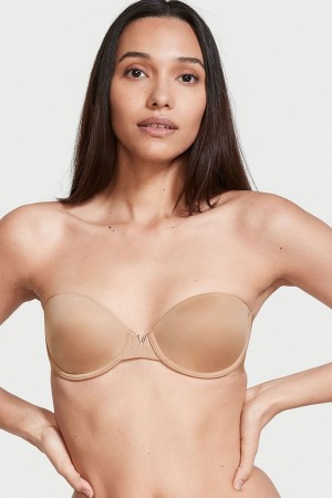 Sweet Nougat Nude Victoria's Secret Sexy Illusions by Victorias Secret Smooth Lightly Lined Multiway Strapless Bra | MRV-407836