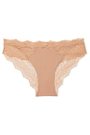 Sweet Praline Nude Lace Trim Victoria's Secret Dream Angels Knickers | ACD-650872