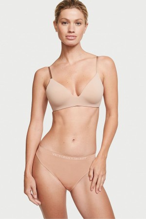 Sweet Praline Nude Victoria's Secret Smooth Bikini Knickers | IXU-580691