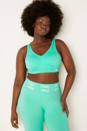 Teal Ice Victoria's Secret Wear Everywhere Active Seamless Air Medium Impact Sports Bra | NVE-169847