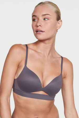 Tornado Grey Victoria's Secret Incredible Smooth Non Wired Push Up Bra | UVM-150382