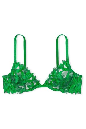 Verdant Green Victoria's Secret Very Sexy Embroidered Unlined Demi Bra | ZFN-931642