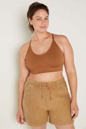 Warm Brown Victoria's Secret Seamless Seamless Lightly Lined Low Impact Sports Bra | IJB-893125