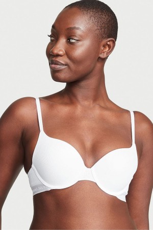 White Victoria's Secret The T-Shirt Smooth Push Up T-Shirt Bra | TCL-476983