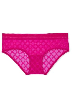 Wicked Rose Pink Victoria's Secret Hiphugger Logo Waist Knickers | OID-253047