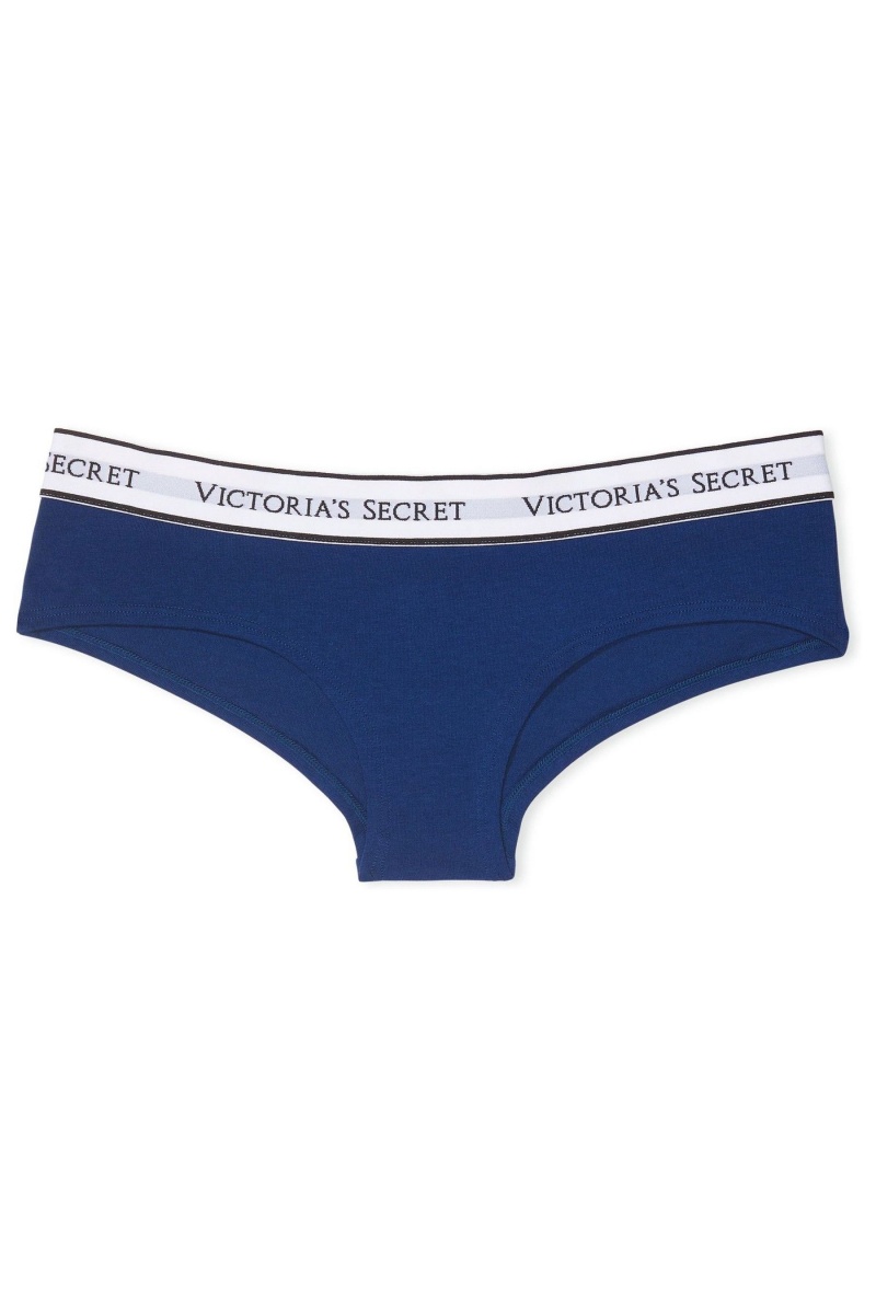 Academy Blue Victoria's Secret Stretch Cotton Logo Knickers | RKB-928370