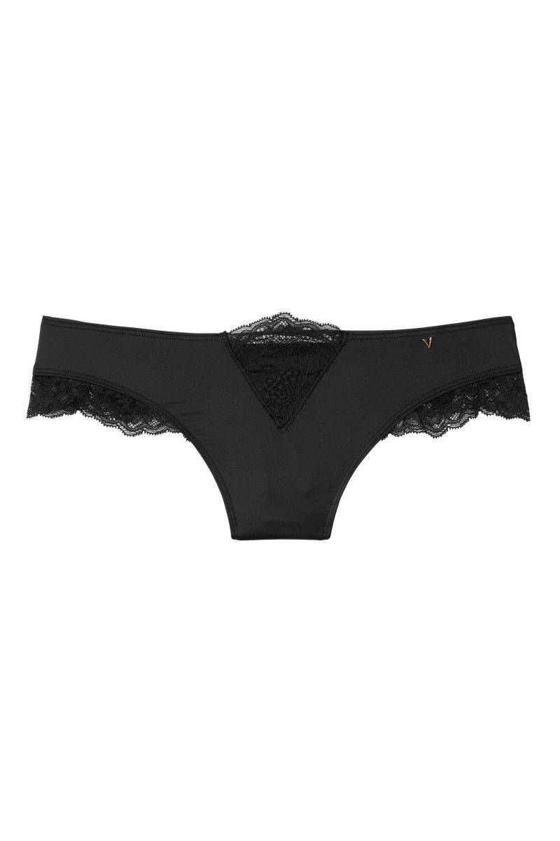 Aegean Blue Victoria's Secret Very Sexy Lace Trim Thong Knickers | EIB-149380