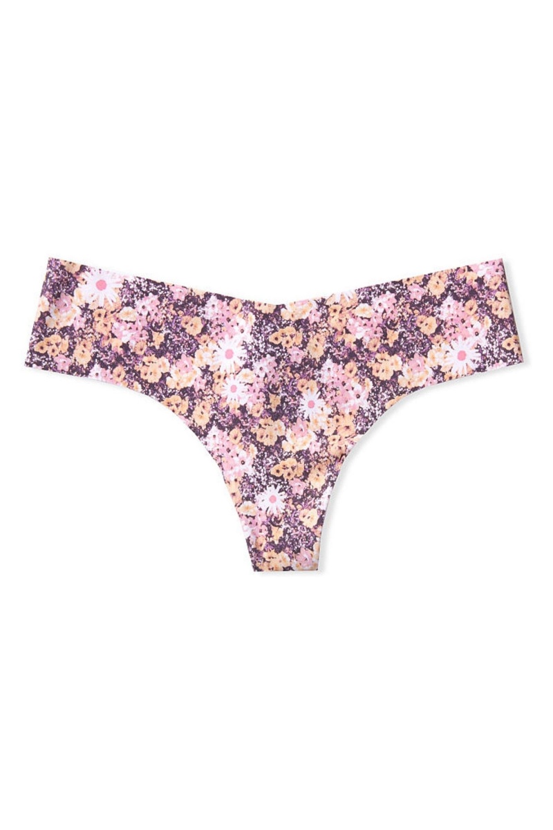 Almost Nude Victoria's Secret Sexy Illusions by Victorias Secret No Show Thong Knickers | PZY-839617