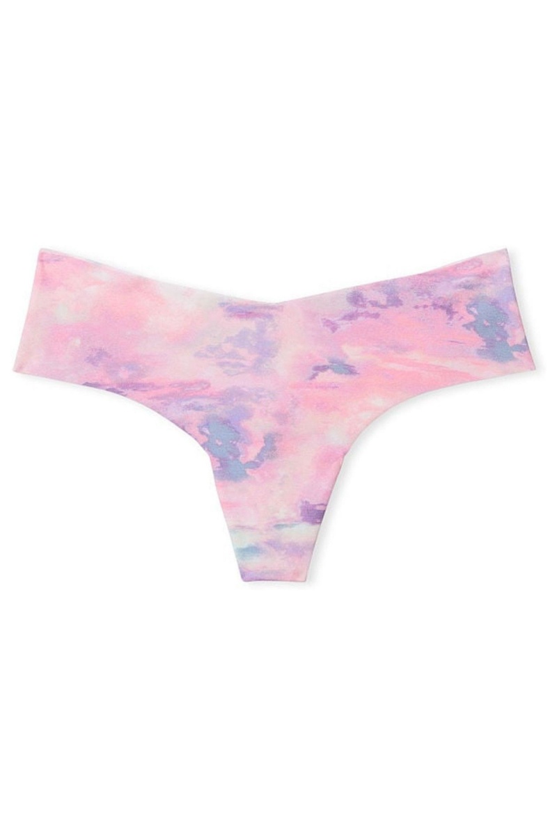 Animal Camouflage Brown Victoria's Secret Sexy Illusions by Victorias Secret No Show Thong Knickers | ABX-278561