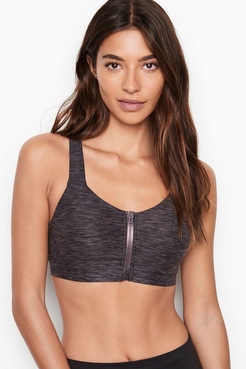 Apricot Frost Orange Victoria's Secret Knockout High Impact Racerback Zip Up Sports Bra | SZC-208569