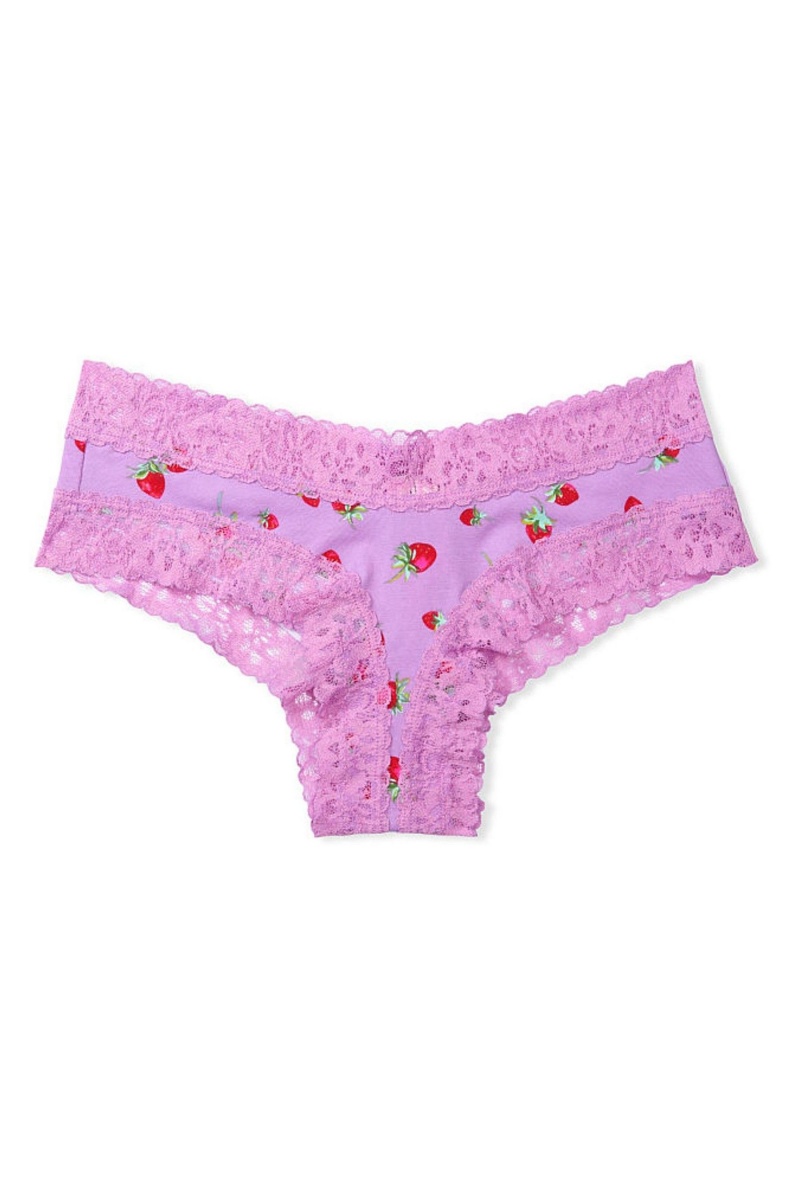 Aqua Daisy Dot Victoria's Secret Stretch Cotton LCE W CTN CHEEKY | ZAK-679810