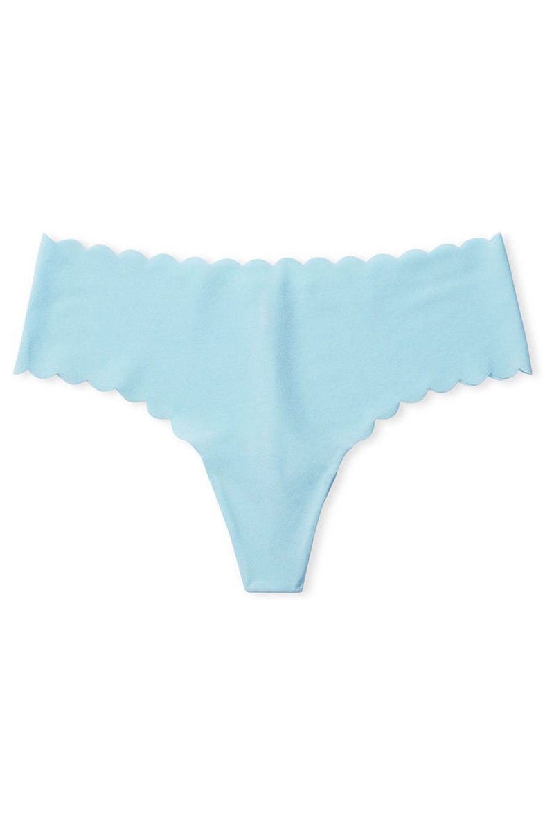 Aqua Sea Green Victoria's Secret Sexy Illusions by Victorias Secret Smooth No Show Thong Knickers | OBE-741985