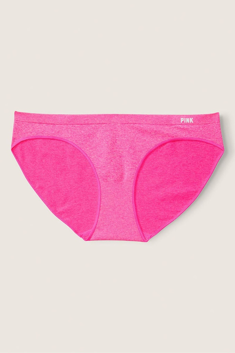 Atomic Pink Marl Victoria\'s Secret No-Show Seamless Bikini Knickers | LSP-712865