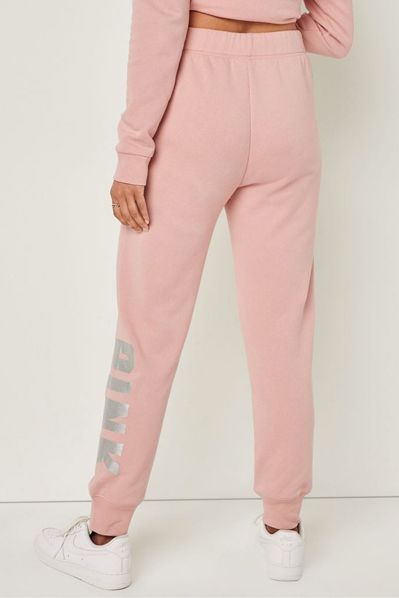 Atomic Pink Sans Logo Victoria's Secret Fleece Lounge Jogger | JHL-218307