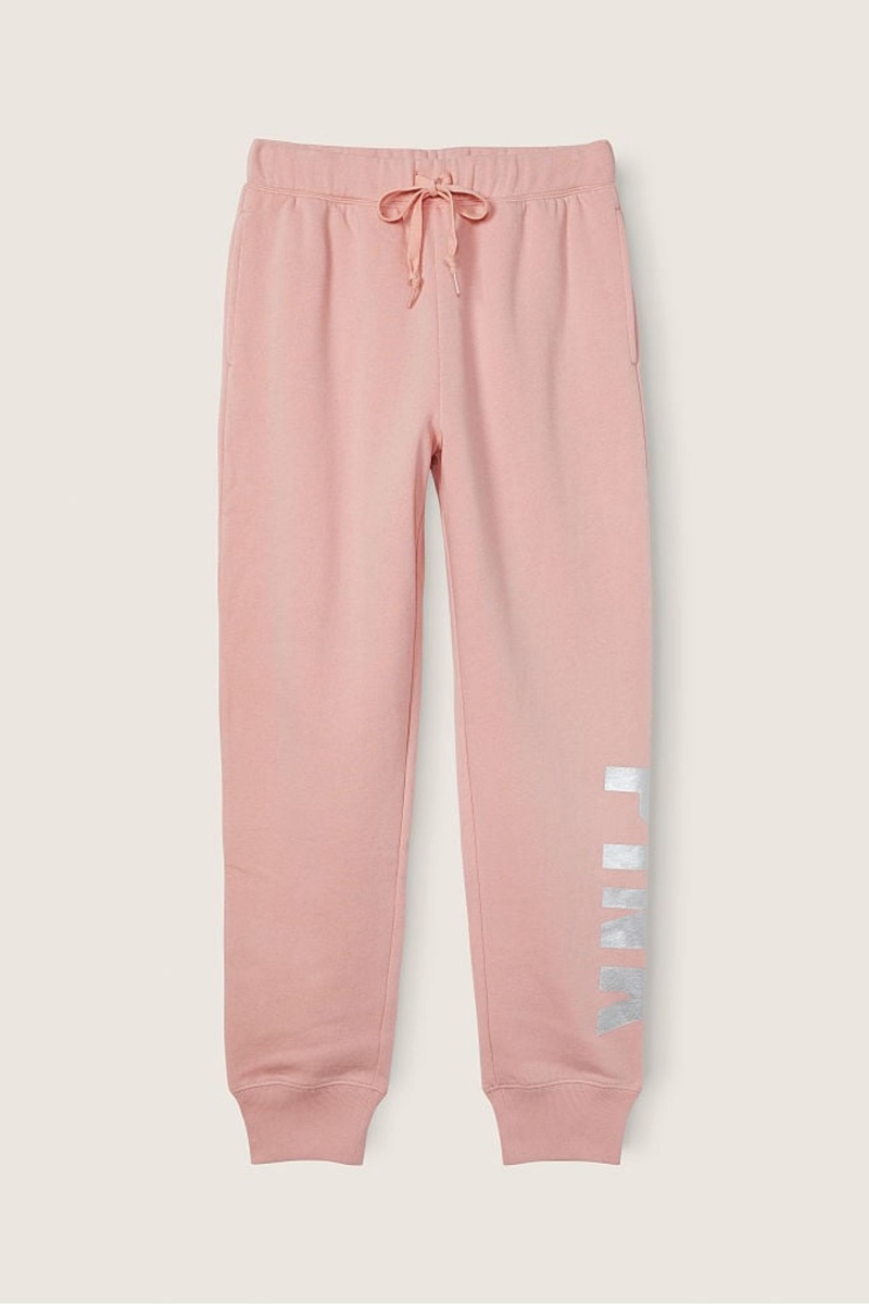 Atomic Pink Sans Logo Victoria's Secret Fleece Lounge Jogger | JHL-218307