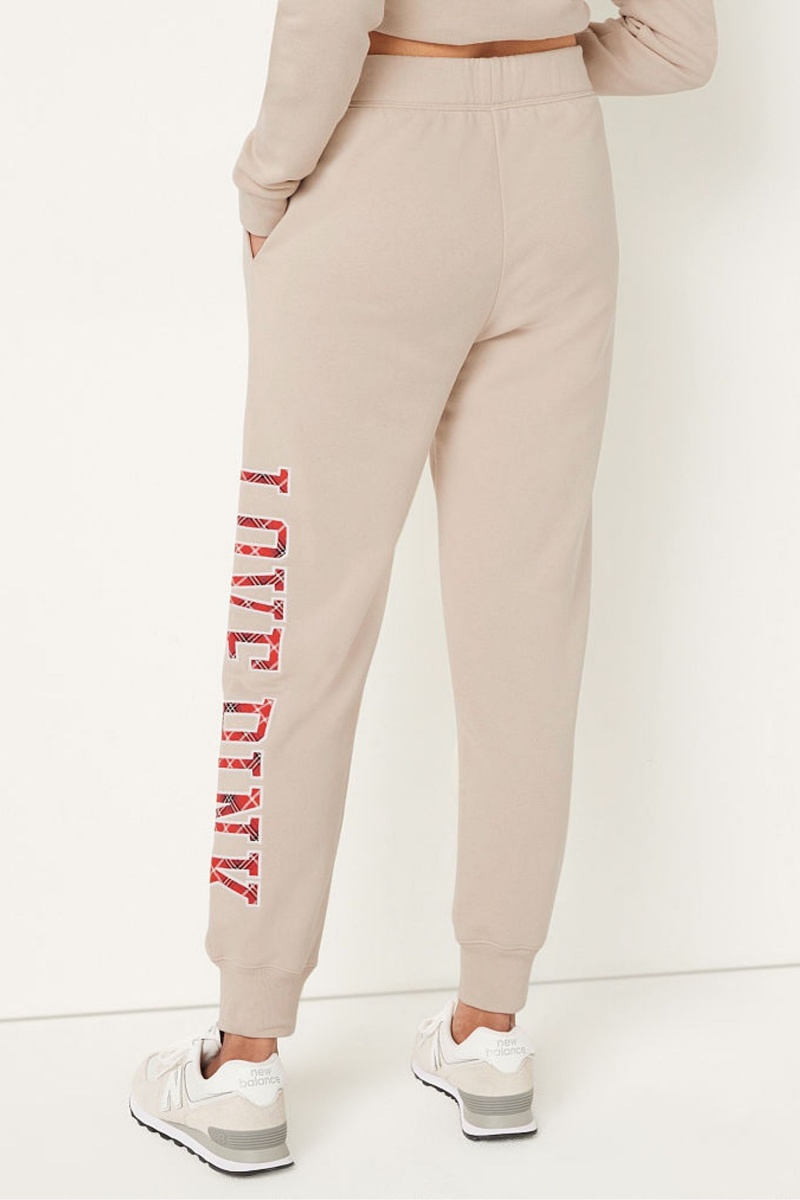 Atomic Pink Sans Logo Victoria's Secret Fleece Lounge Jogger | OTA-561809