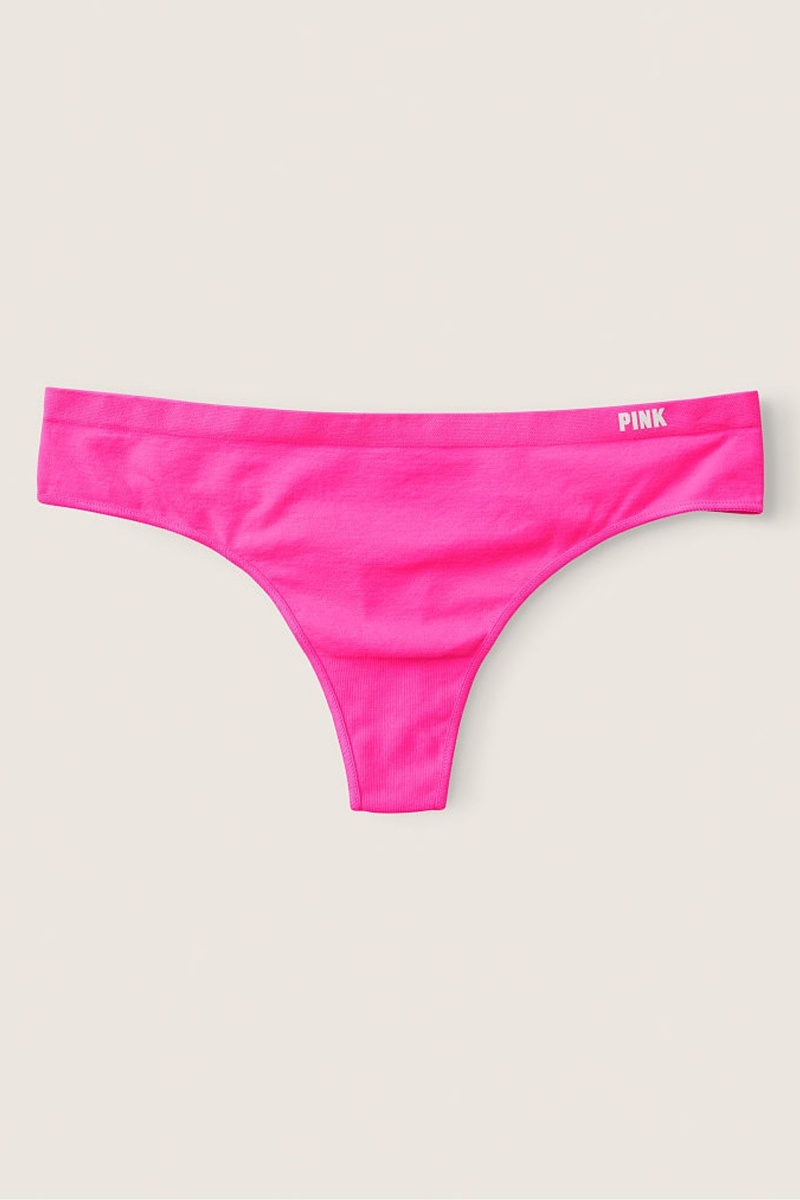 Atomic Pink Victoria\'s Secret Seamless Thong Knickers | ZMK-854073