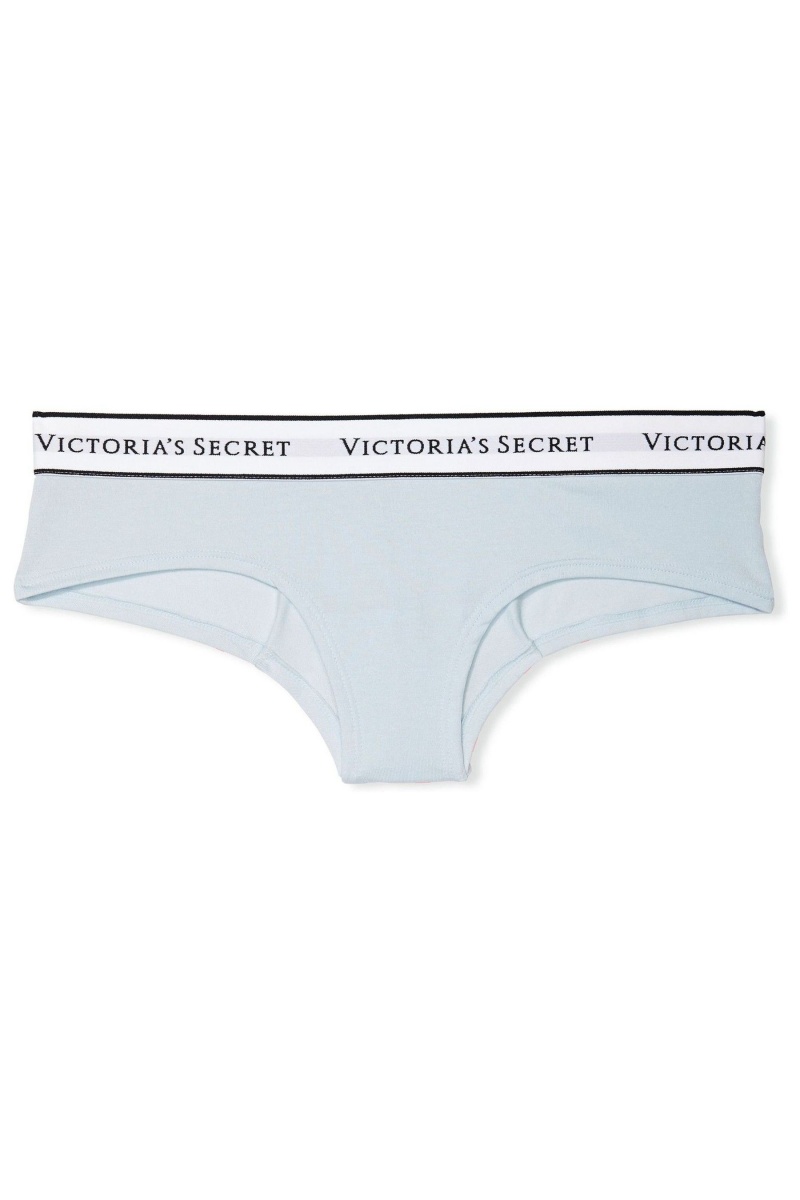 Ballad Blue Victoria's Secret Stretch Cotton Logo Knickers | QTF-357496