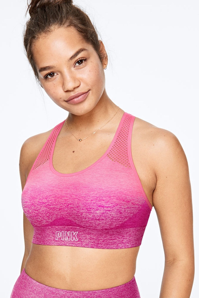 Beach Orchid Wave Tie Dye Victoria\'s Secret Seamless Lightly Lined Sports Bra | YWL-092831