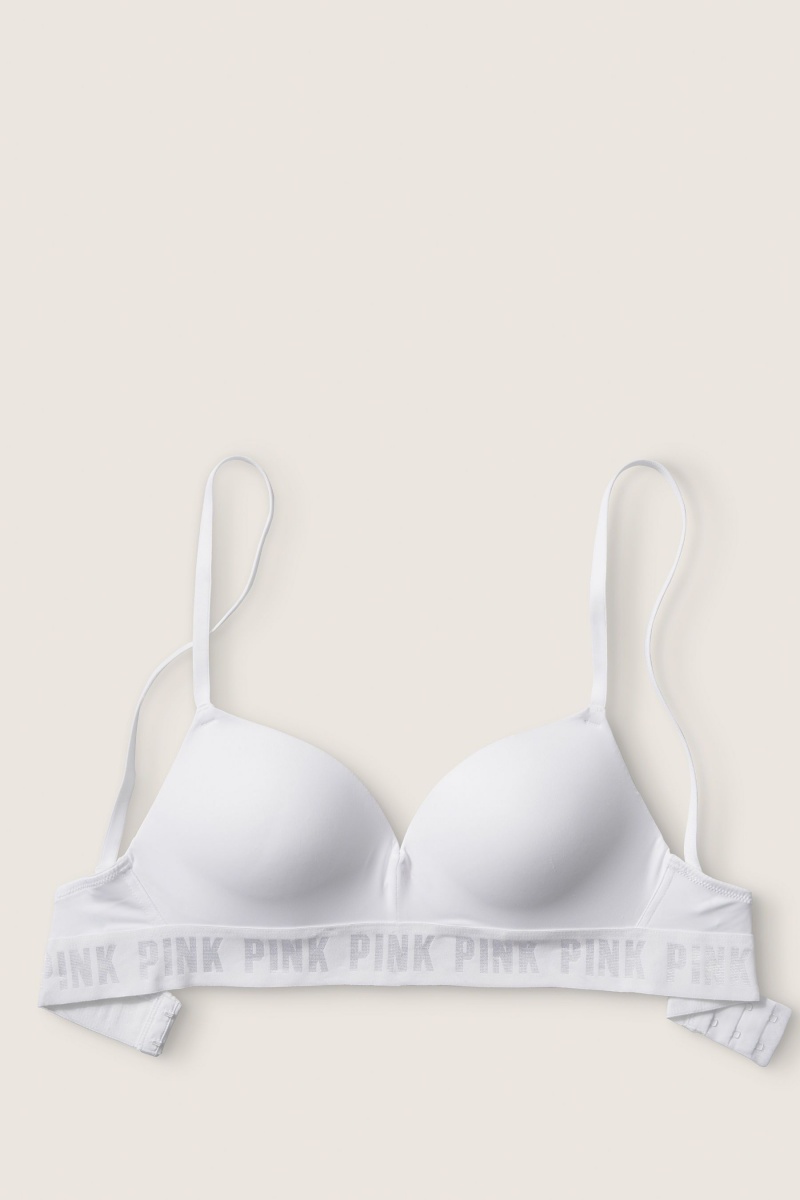 Beige Nude Victoria's Secret Wear Everywhere Smooth Non Wired Push Up T-Shirt Bra | PAI-512783