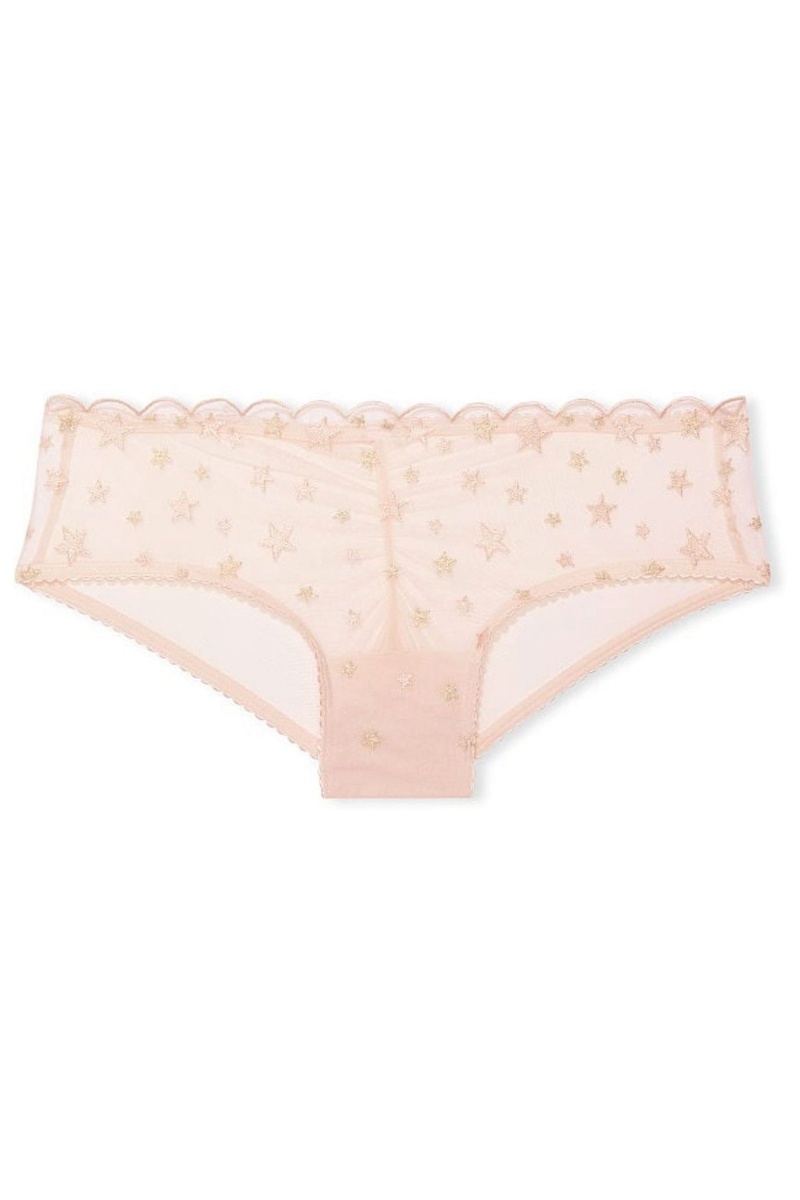 Bight Hibiscus Pink Victoria's Secret Lace Cheeky Knickers | KYG-342079