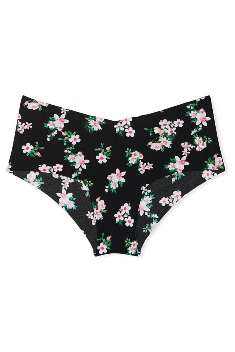 Black Ditsy Strawberry Victoria's Secret Sexy Illusions by Victorias Secret No Show Cheeky Knickers | DKZ-678509