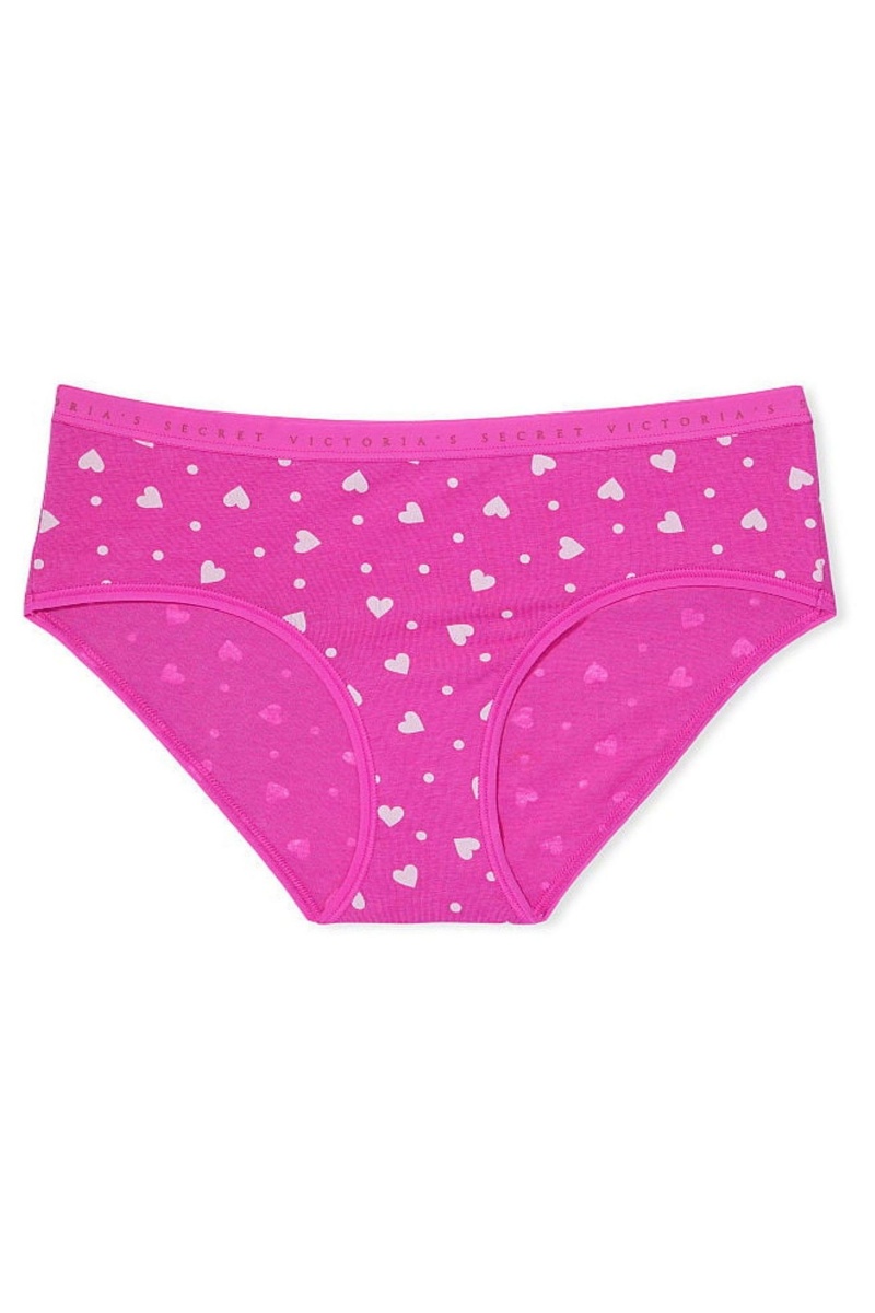 Black Dots Hearts Victoria's Secret Stretch Cotton Stretch Cotton Hiphugger Panty | HZG-657291