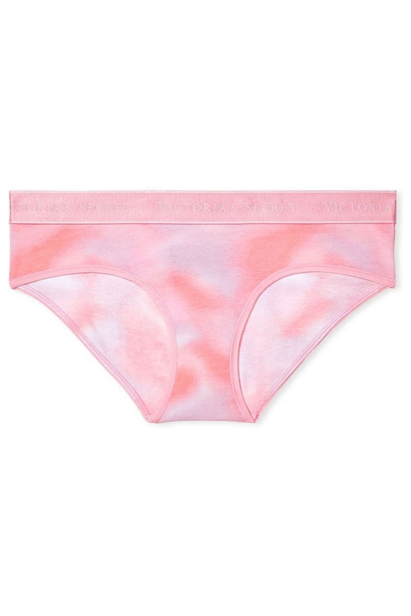 Black Flamingo Party Victoria's Secret Stretch Cotton Cotton Logo Hipster Knickers | WET-952817