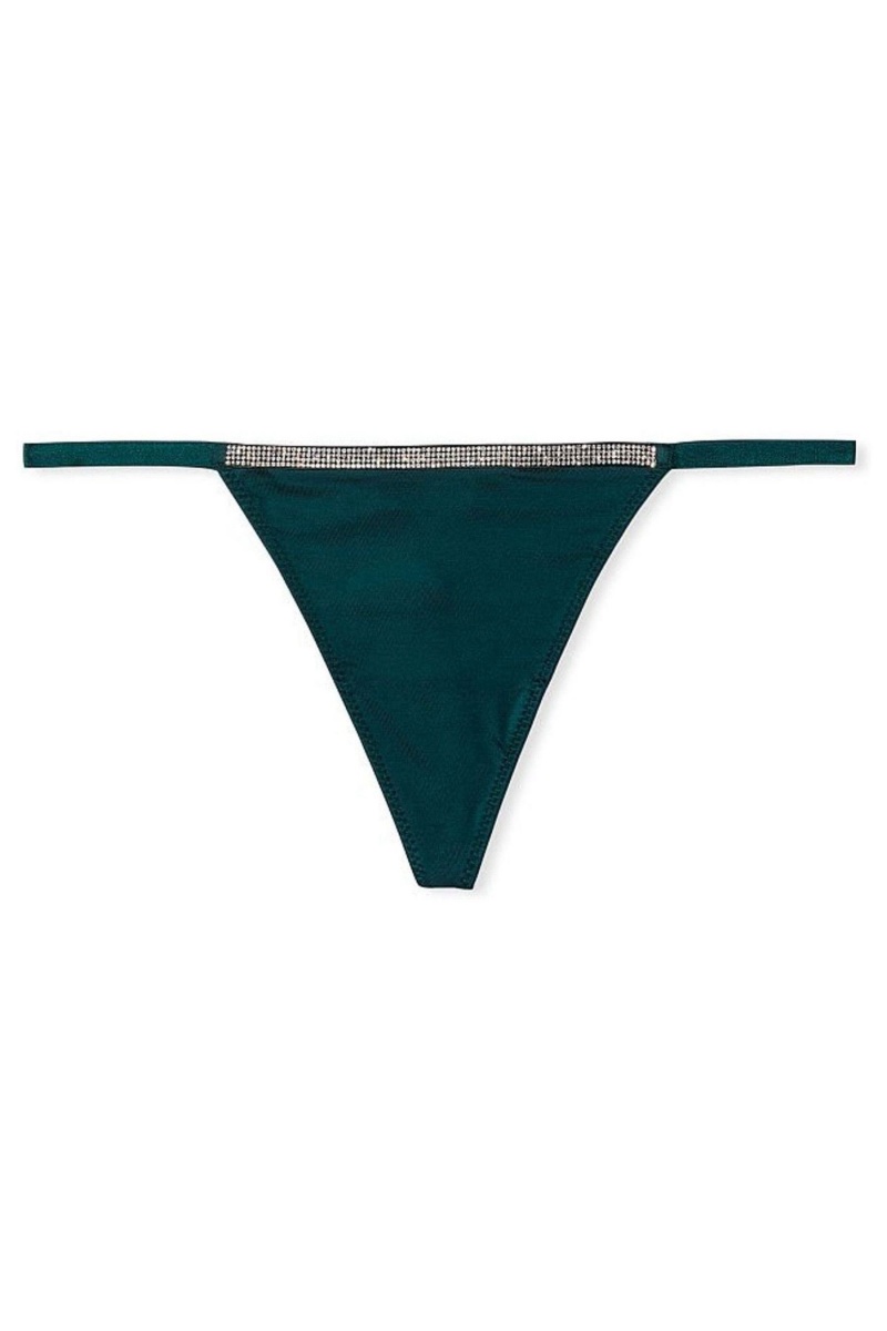 Black Ivy Green Victoria's Secret Very Sexy Smooth Shine Strap Knickers | VFT-290175