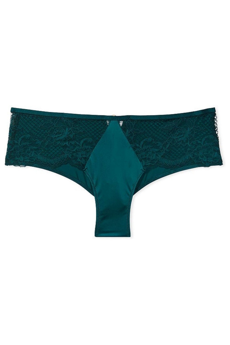 Black Ivy Green Victoria's Secret Very Sexy Lace Thong Knickers | VWK-623750