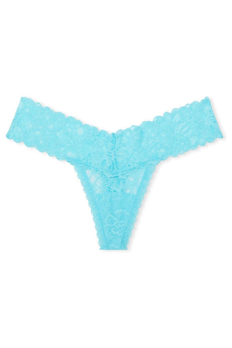 Black Ivy Victoria's Secret The Lacie Lace Thong Knickers | PXJ-972865