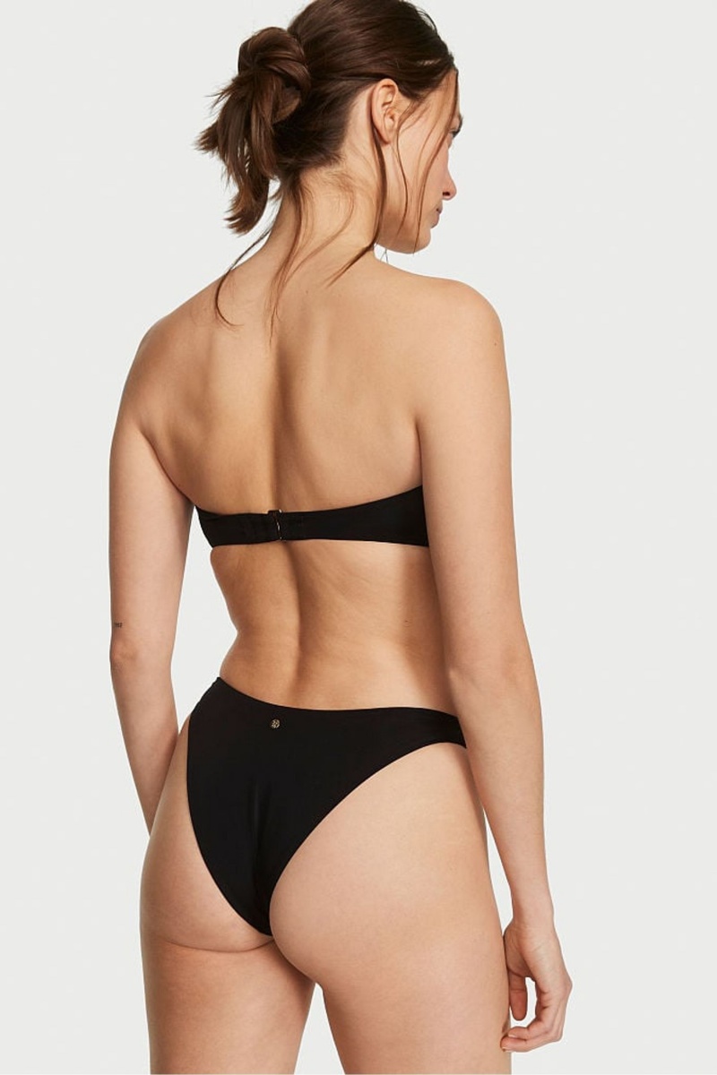 Black Nero Victoria's Secret Bandeau Swim Bikini Top | NGH-034287