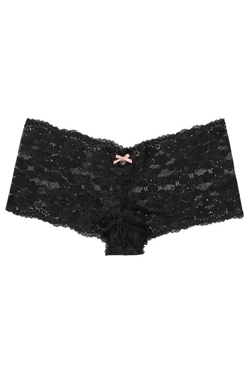 Black Victoria's Secret Body by Victoria Lace Short Knickers | IFL-401728