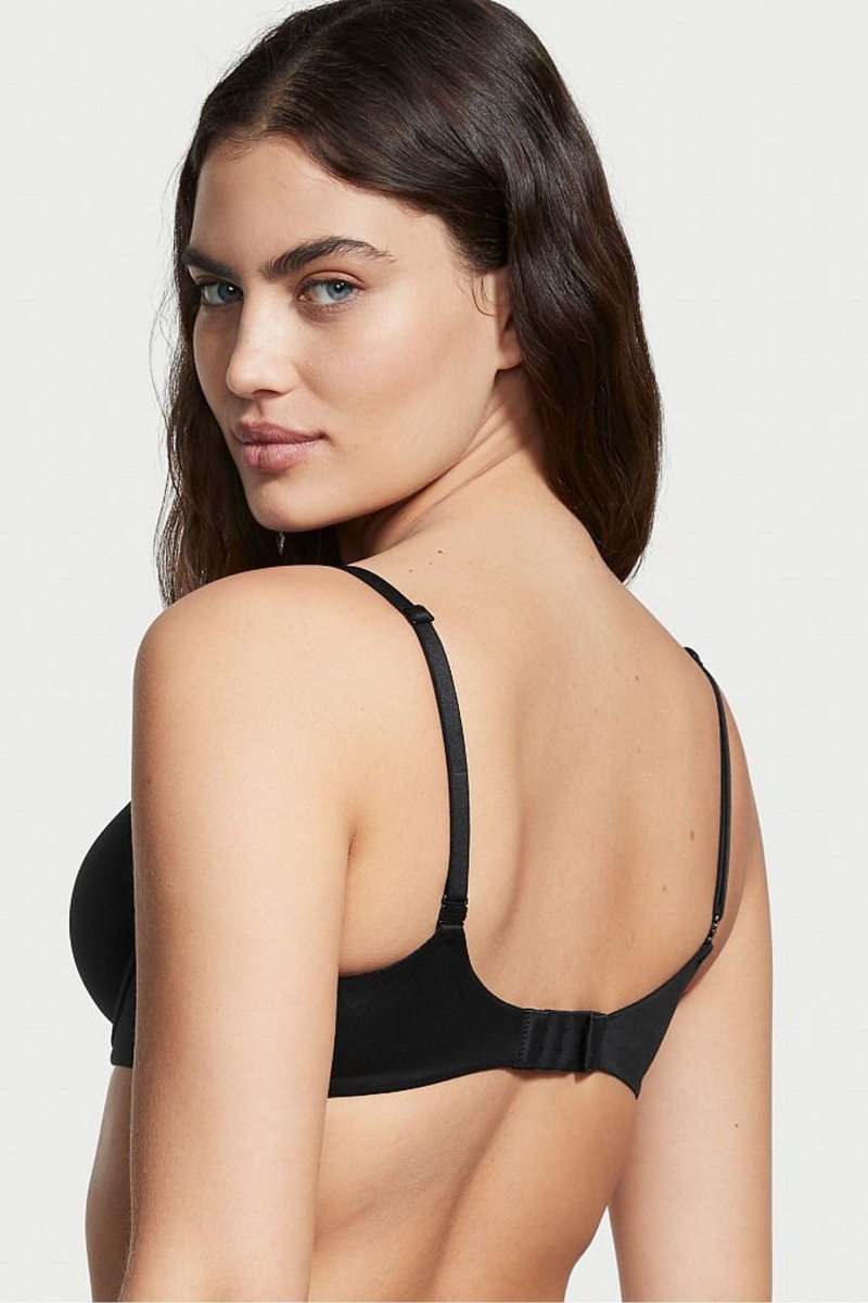 Black Victoria's Secret Body by Victoria Smooth Lightly Lined Demi Bra | BJE-423189