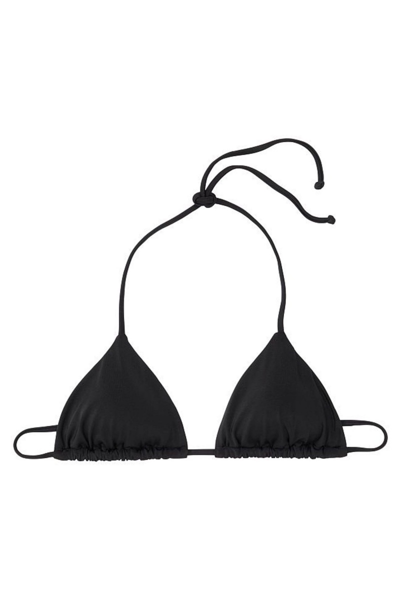 Black Victoria's Secret Halterneck Triangle Bikini Top | ZBU-712043