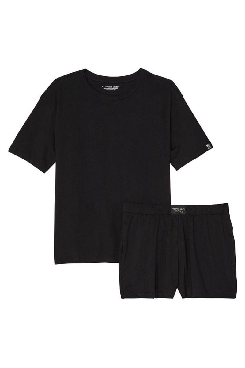 Black Victoria's Secret Knit Short Pyjamas | EPG-150429