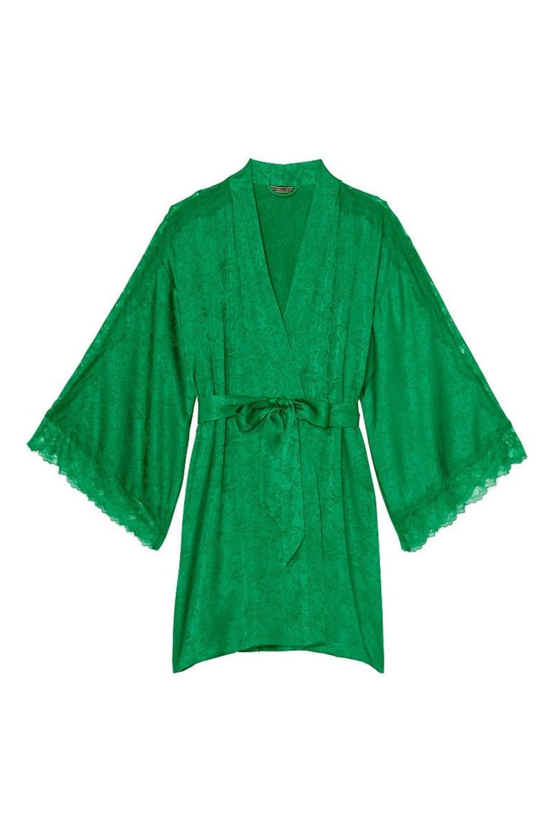 Black Victoria's Secret Lace Inset Robe | YDU-574068