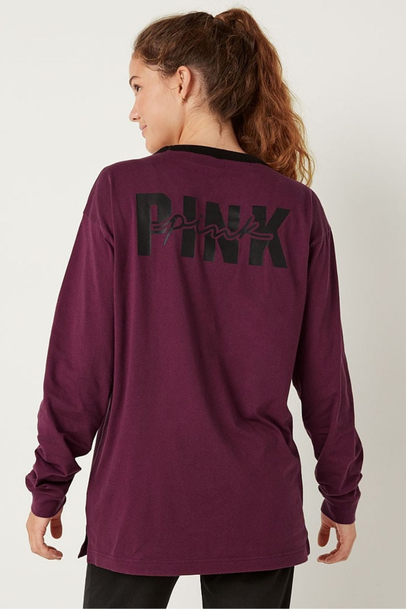 Black Victoria's Secret Long Sleeve T-Shirt | JUT-548061