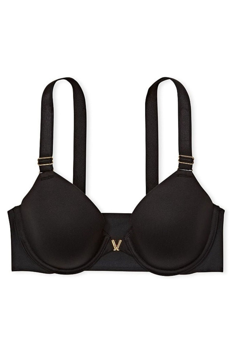 Black Victoria's Secret Love Cloud Front Fastening Lightly Lined Full Coverage Bra | SLB-304192