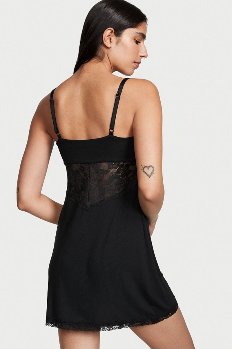 Black Victoria's Secret Modal Slip Dress | CDH-649015