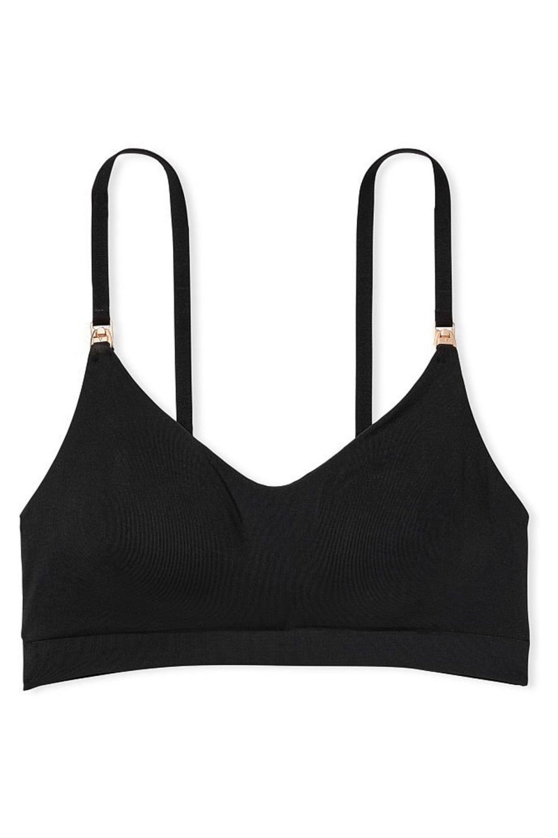 Black Victoria's Secret Non Wired Nursing Bra | FLZ-389570