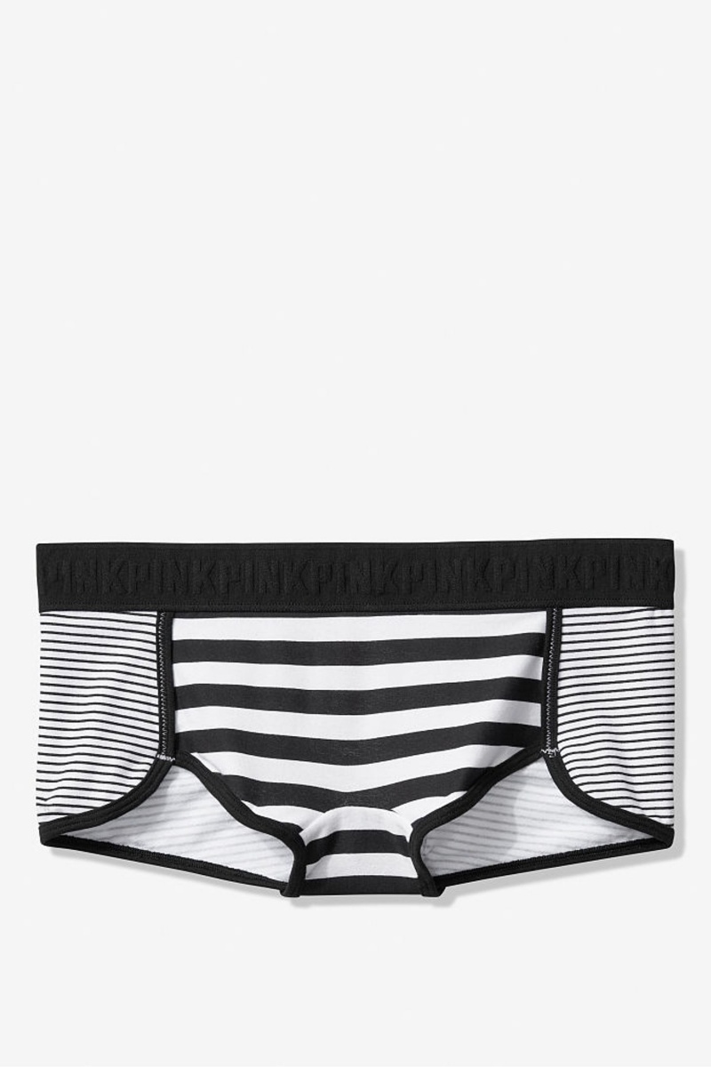 Black Victoria\'s Secret Ruched Front Bikini Bottoms | LSU-267905