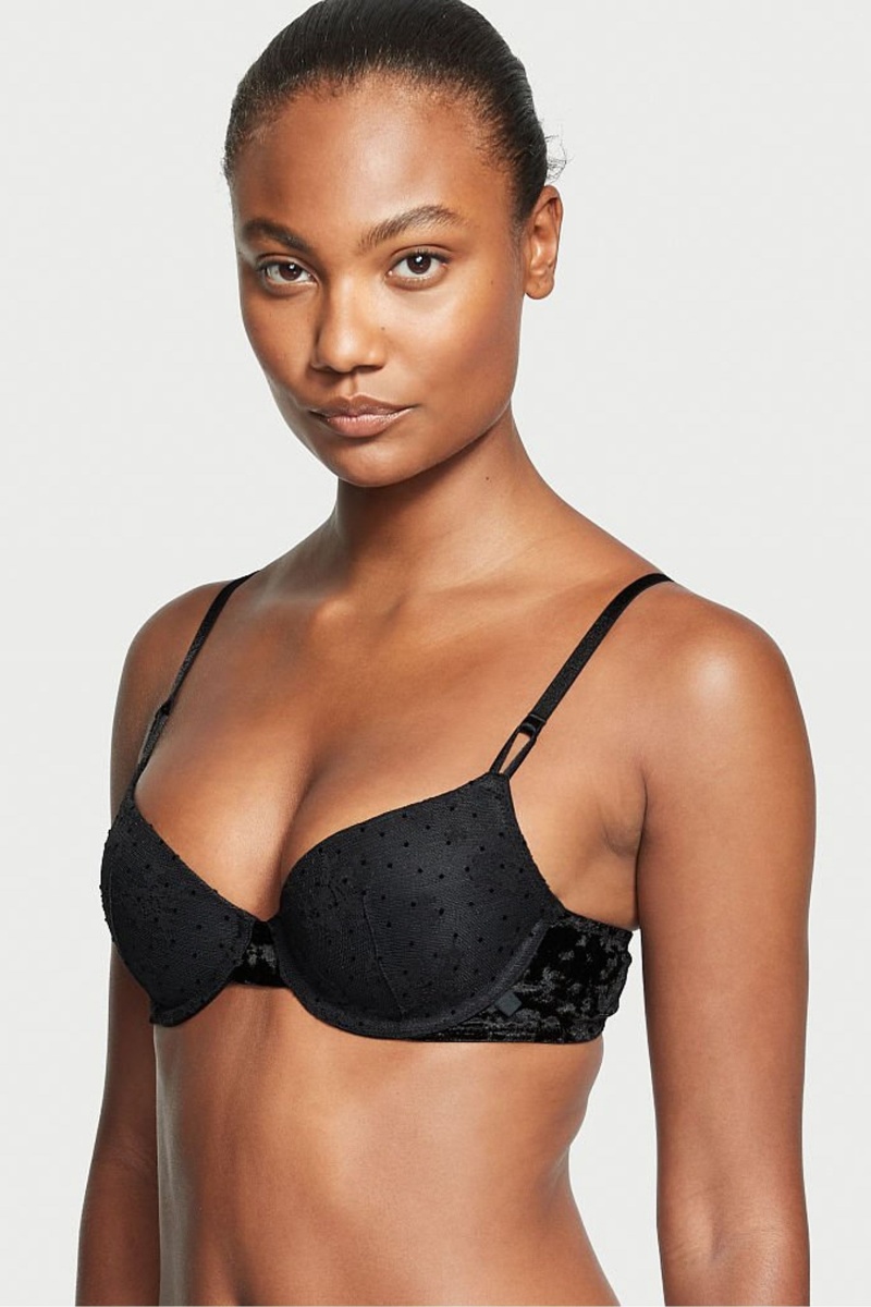 Black Victoria\'s Secret Sexy Tee Lace Lightly Lined T-Shirt Bra | UCN-857342