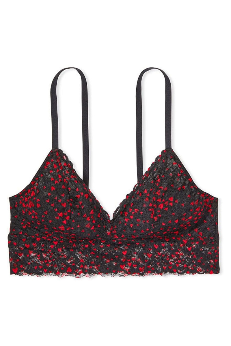 Black Victoria's Secret Sexy Tee Lace Unlined Bralette | FLZ-928756