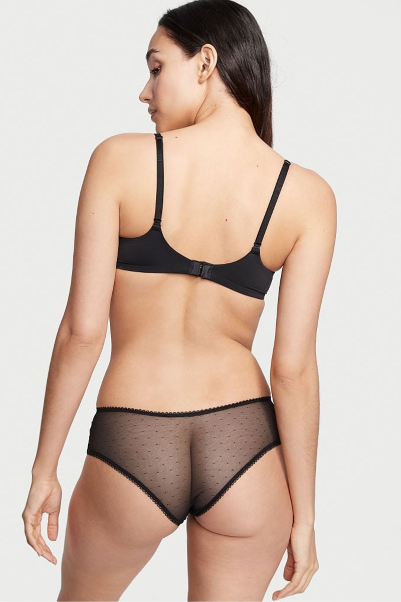 Black Victoria's Secret The Lacie Lace Cheeky Knickers | GQW-623407