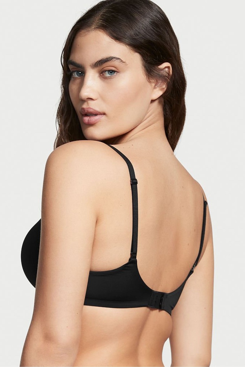 Black Victoria's Secret The T-Shirt Add 2 Cups T-Shirt Plunge Bra | TYO-269145